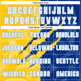 Soccer Royal Scratch White Custom Yellow-Light Jersey Graffiti Pattern Blue Sublimation Uniform