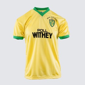 Maillot rétro Norwich City domicile Milk Cup finale 1985 homme