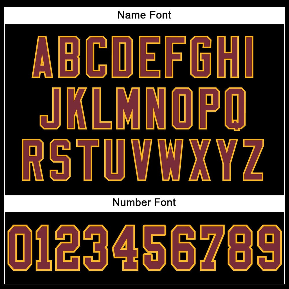 Burgundy-Gold Custom Football Mesh Jersey Black Authentic