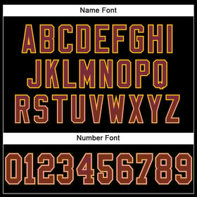 Burgundy-Gold Custom Football Mesh Jersey Black Authentic