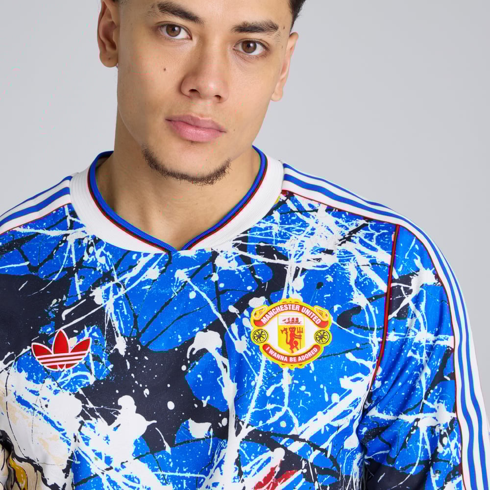Camiseta de manga larga Stone Roses Manchester United 2025/26 para hombre
