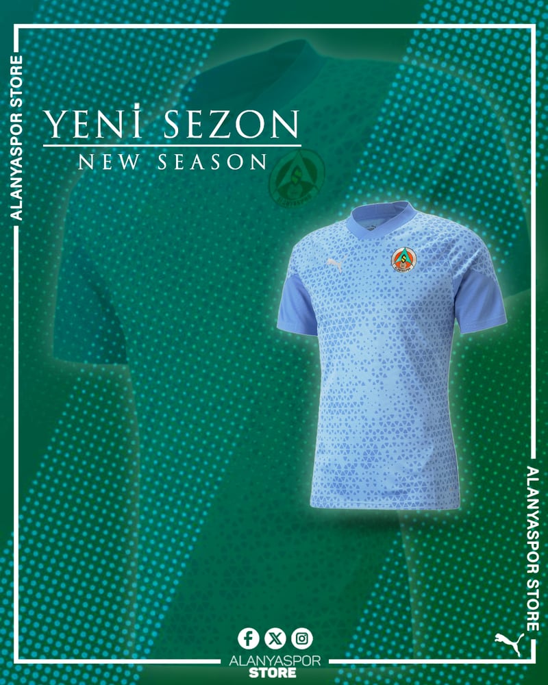 Herren Alanyaspor 2024/25 Dritt Authentic Training Shirt - Blau