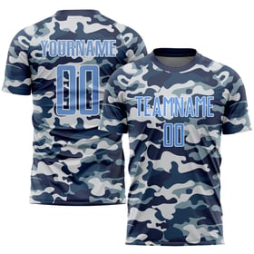 Jerseyuniform Sublimering Salutljus Anpassad Fotboll Till Blå-Royal Service Camo