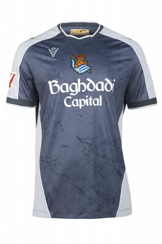 Kinder Real Sociedad B 2025/26 Auswärts Sponsor Trikot