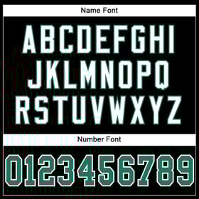 Black Jersey Custom Kelly Mesh Green-White Football Authentic