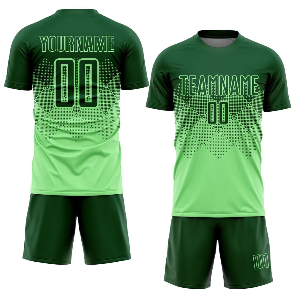 Maglia da calcio personalizzata con stampa a sublimazione verde pisello