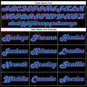 Throwback Blue Custom Black Mesh Pink-Powder Jersey Authentic Football