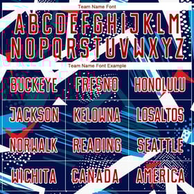 Soccer Navy Uniform Custom Sublimation Jersey Red-White