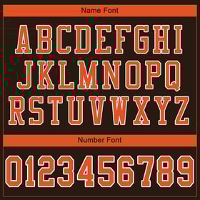 Jersey Custom Mesh Orange-White Football Brown