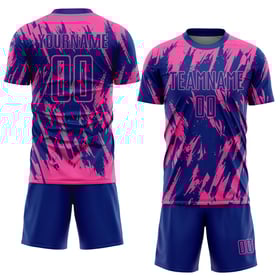 Fußballuniform Sublimation Royal Custom Pink Jersey