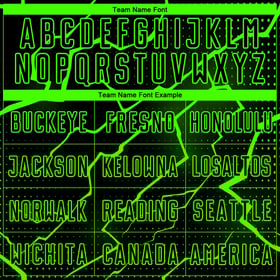 Custom Aurora Black Sublimation Jersey Green Uniform Lightning Soccer