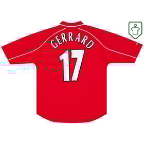 Men's Liverpool 2000/03 Home Retro Shirt Gerrard #17