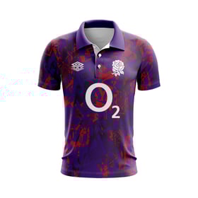 Men's England Rugby 2024/25 Third Exclusive Warm Up Polo Shirt