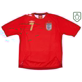 Men's England 2006/08 Away Retro Shirt Beckham #7