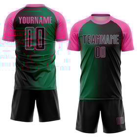 Grün-Pink Kelly Custom Sublimation Gradient Jersey Schwarz Uniform Mode Fußball