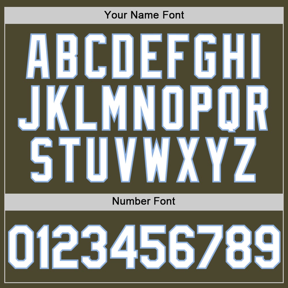 Baseball Authentic Sleeveless To Service White-Light Blue Jersey Olive Custom Salute