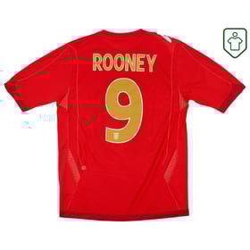 Men's England 2006/08 Away Retro Shirt Rooney #9