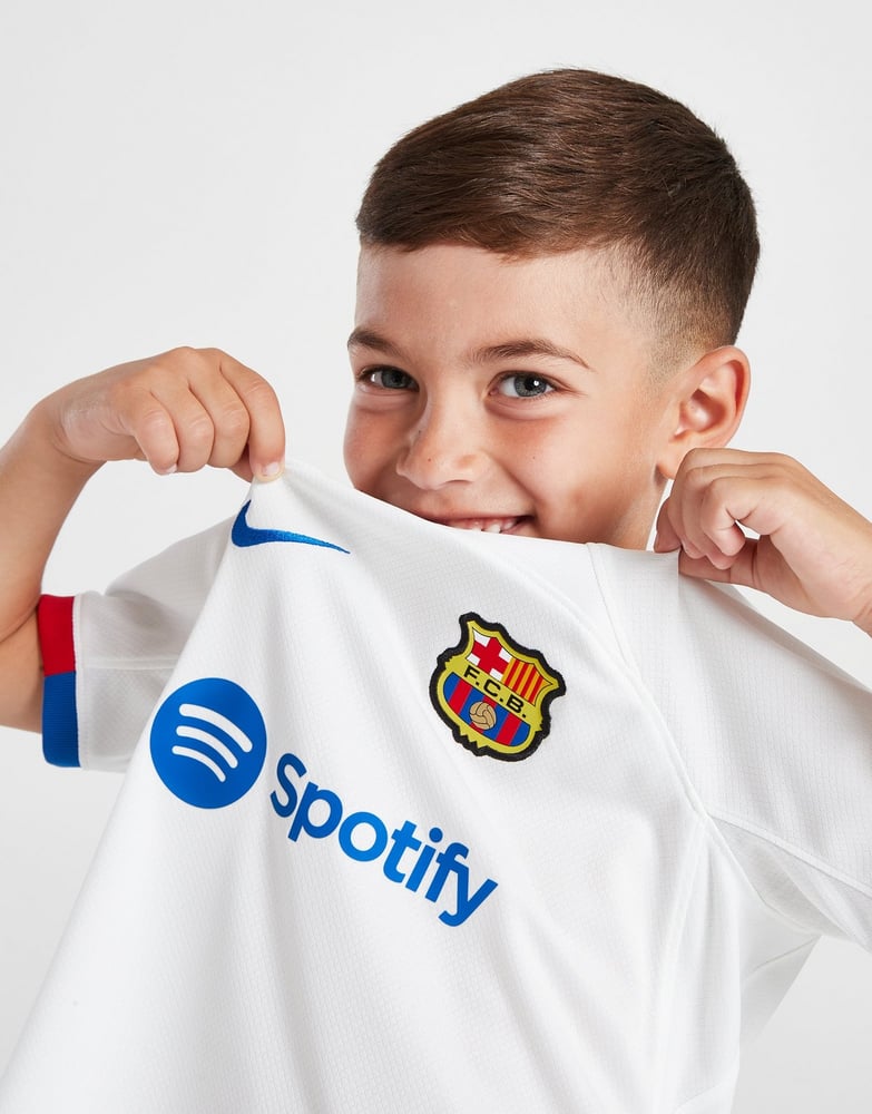 Kinder Barcelona Auswärtstrikot+Kurze Hosen 23/24