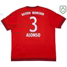 Men's Bayern Munich 2015/16 Home Retro Shirt Alonso #3