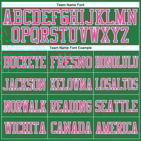 Green Grass Mesh Football Custom Pink-White Jersey Authentic