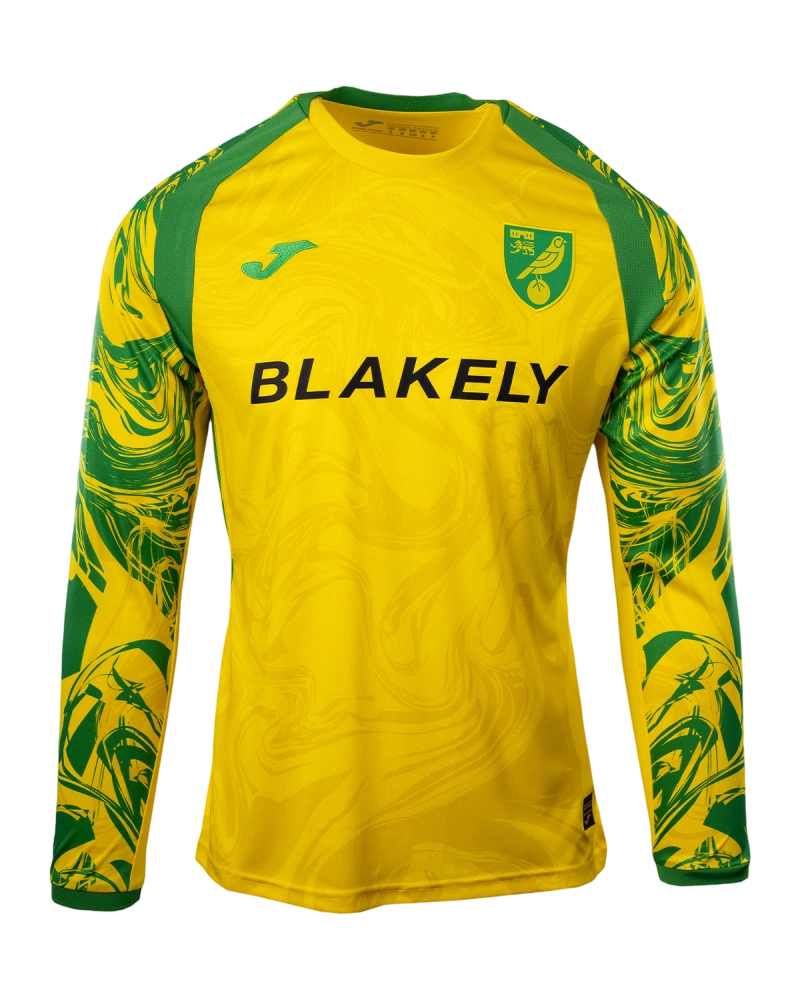 Maglia Home a Maniche Lunghe Norwich City 2026/27 Bambino