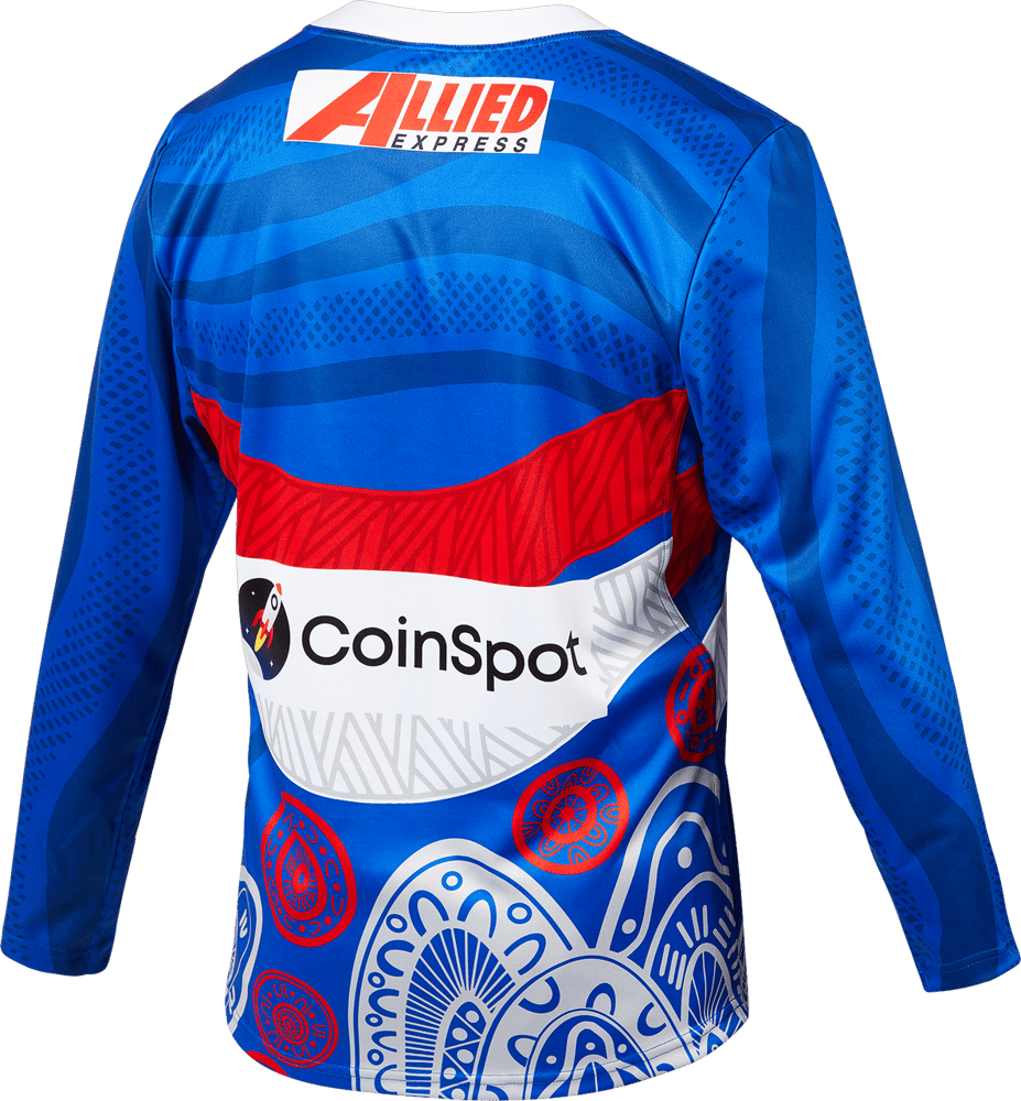 Men's Western Bulldogs 2024 Third Long Sleeve Indigenous Guernsey