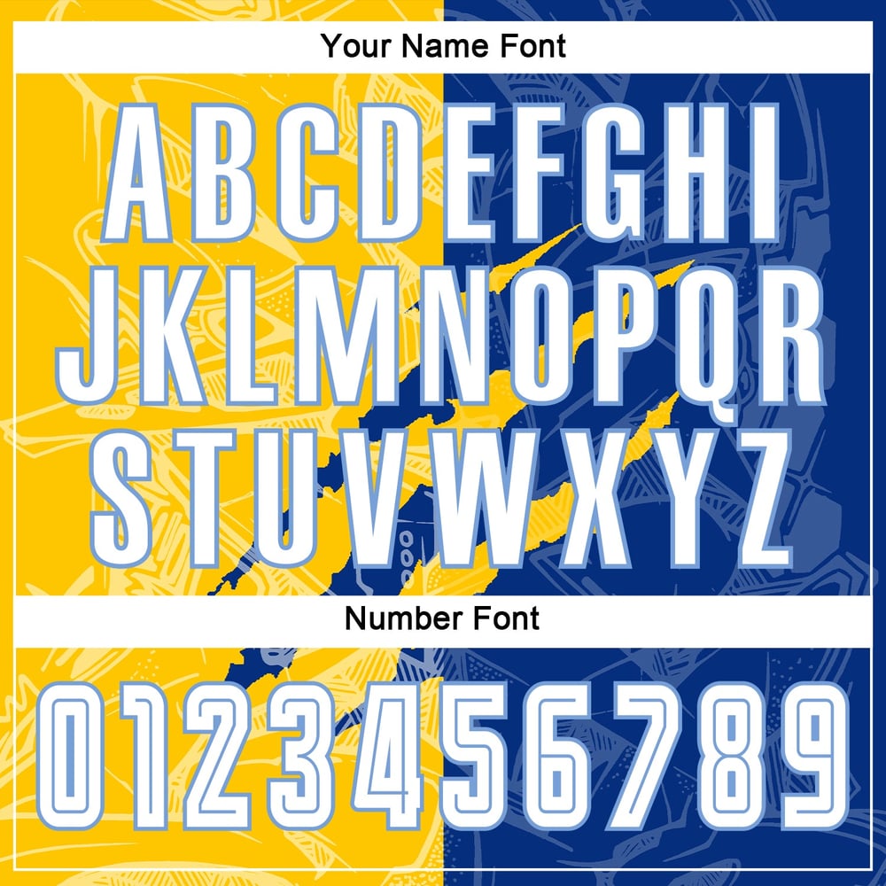 Soccer Royal Scratch White Custom Yellow-Light Jersey Graffiti Pattern Blue Sublimation Uniform