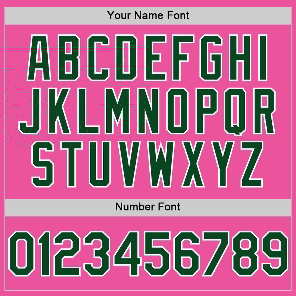 Baseball Sleeveless Green-White Authentic Jersey Pink Custom