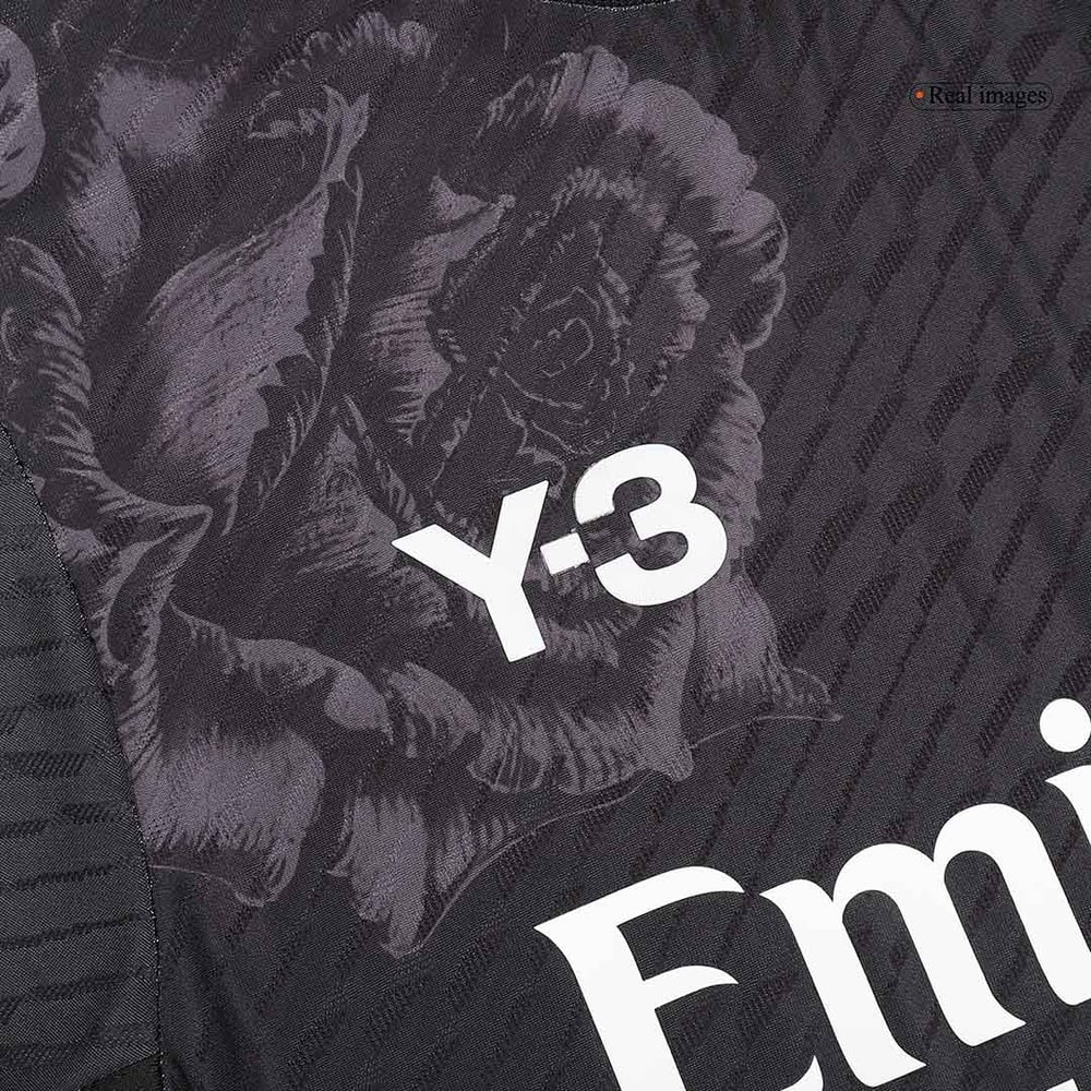 Real Madrid Y-3 Vierte Trikot Schwarz Spielerversion 23/24