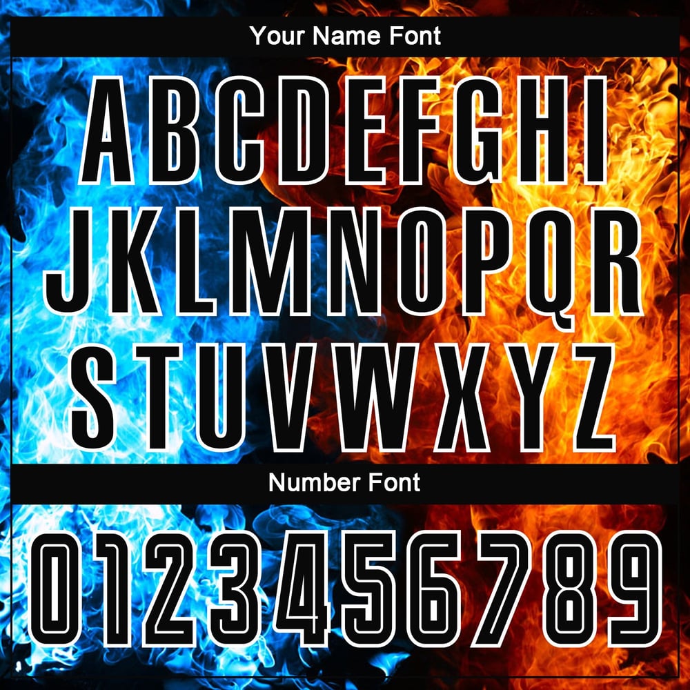 Sublimation Custom Figure Uniform Black-White Soccer Jersey Flame