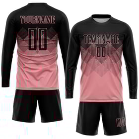 Medium Custom Soccer Jersey Uniform Sublimation Black Pink