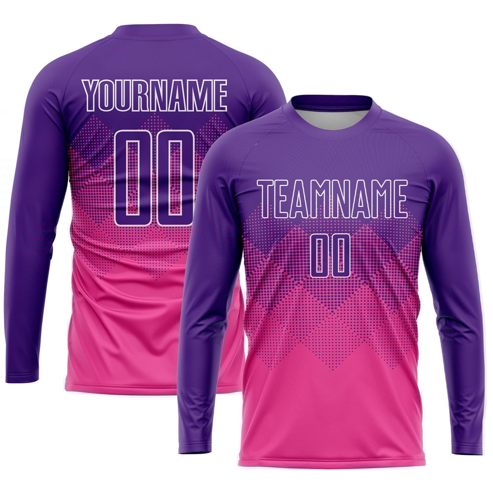 Sublimation Soccer Jersey Purple-White Custom Pink Uniform
