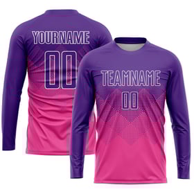 Sublimation Soccer Jersey Purple-White Custom Pink Uniform