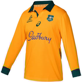 Men's Australian Wallabies 2025 Home Long Sleeve Shirt