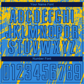 Uniform Sublimation Soccer Blue Custom Yellow-Navy Jersey Powder