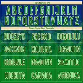 Royal Sublimation Soccer Uniform Jersey Green-Cream Custom Keely