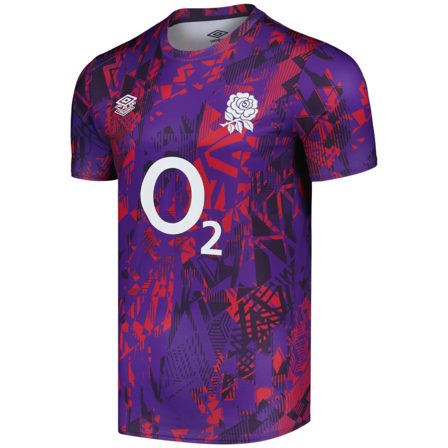 Men's England Rugby 2024/25 Third Warm Up Shirt - Purple