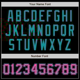 Camiseta de béisbol auténtica rosa y verde azulado, negra y personalizada