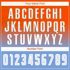 Orange Jersey Custom Uniform Soccer Fashion Sublimation Fade Sleeve White-Light Blue Long