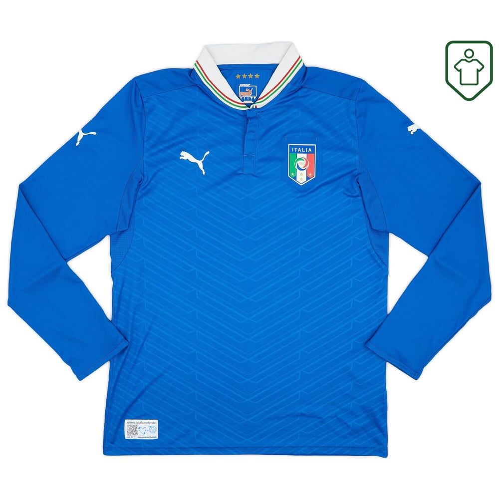 Männer Italien 2012/13 Heim Retro Langarmshirt