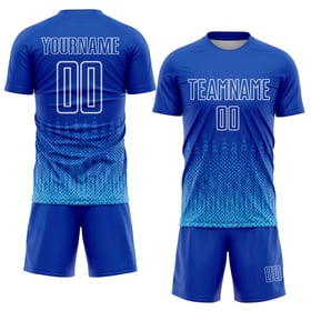 Sky Jersey Uniform Geometrische Fußball Custom Royal Sublimation Blau-Weiß Form