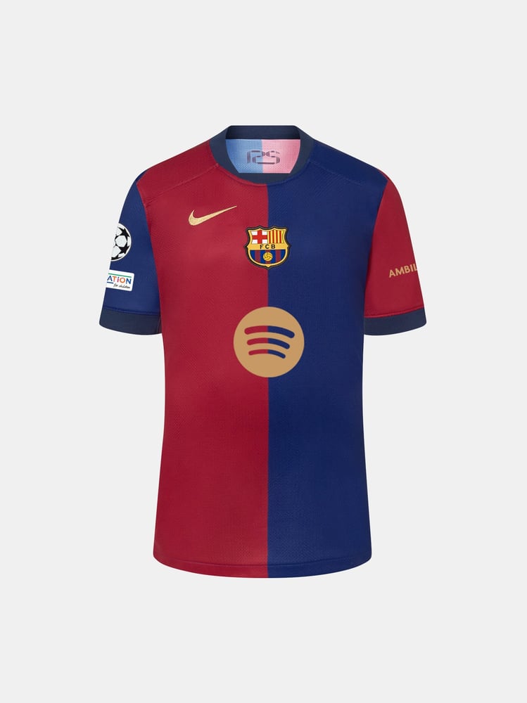 Kinder FC Barcelona 2024/25 Heim UCL Trikot