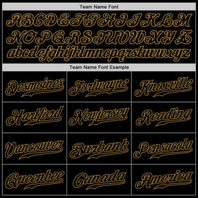 Camiseta de béisbol auténtica personalizada negra dorada negra antigua