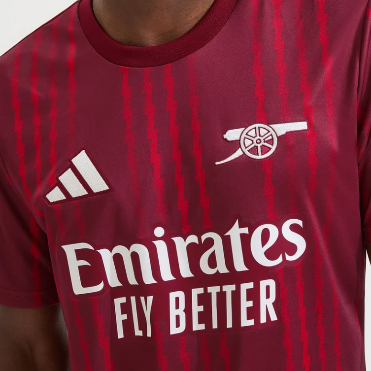 Damen Arsenal 2025/26 Drittes Aufwärmtrikot – Rot