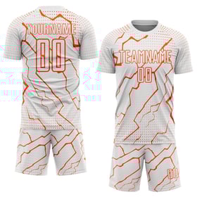 Maglia sportiva da calcio personalizzata arancione sublimata Lightning