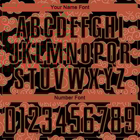 Orange Black Custom Uniform Soccer Pattern Sublimation Cloud Jersey