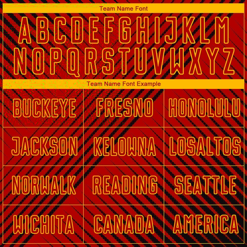 Jersey Black-Yellow Uniform Soccer Sublimation Custom Red