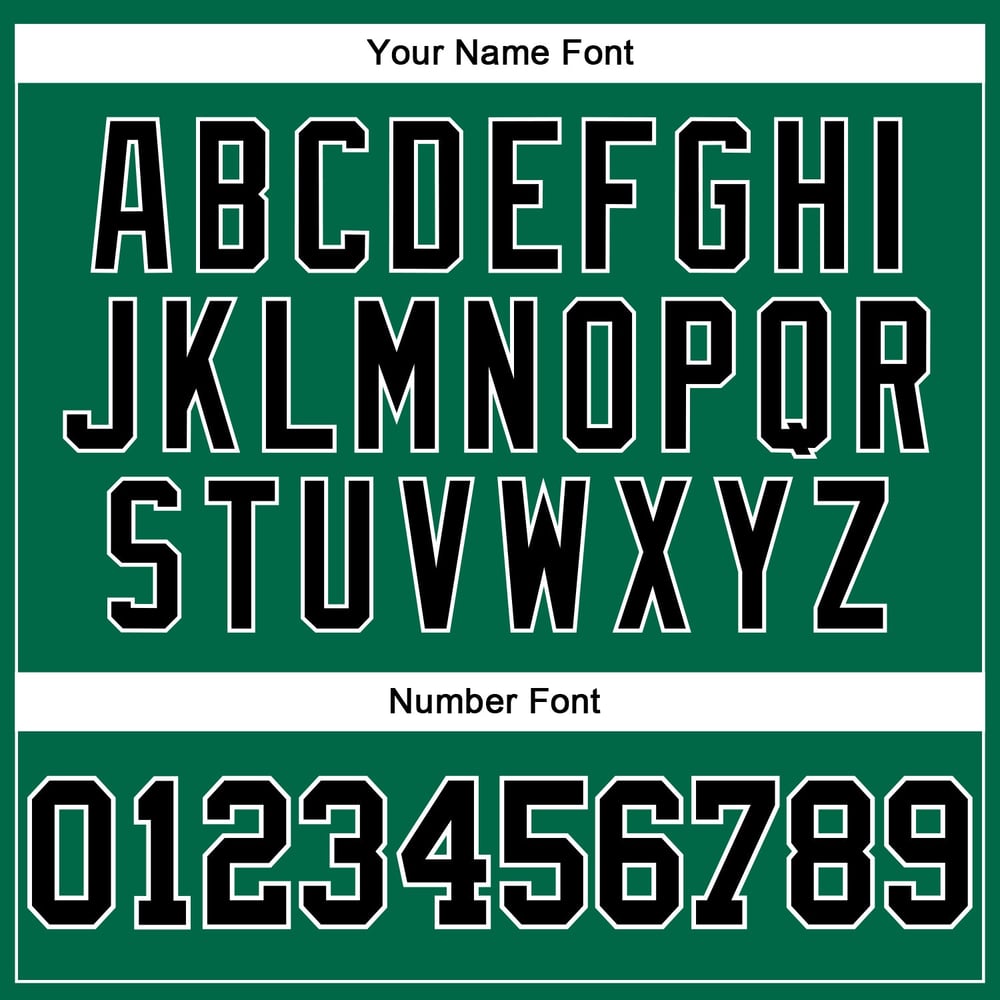 Camiseta de béisbol Kelly Green personalizada auténtica, sin mangas, negra y blanca