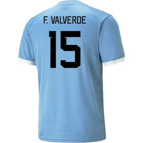 Federico Valverde #15 Uruguay Heimtrikot Weltmeisterschaft 2022