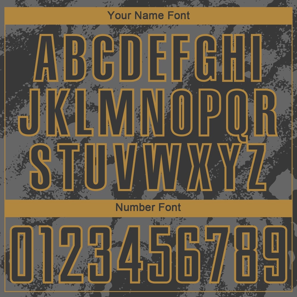 Soccer Abstract Black Art Jersey Gray-Old Gold Uniform Grunge Sublimation Custom